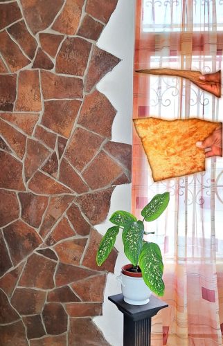 Vulcano fugázott terméskő hatású falburkolat